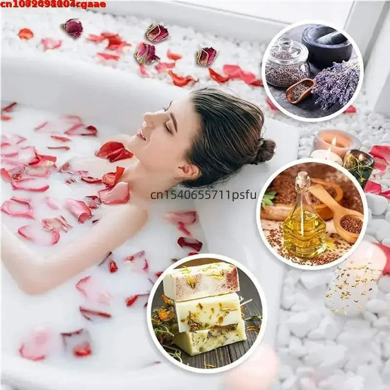 200g Natural Dried Flowers Chamomile/Rose/Butterfly Orchid/Jasmine/lavender Aromatherapy, Sachet, Soap Candle Making Home Decor