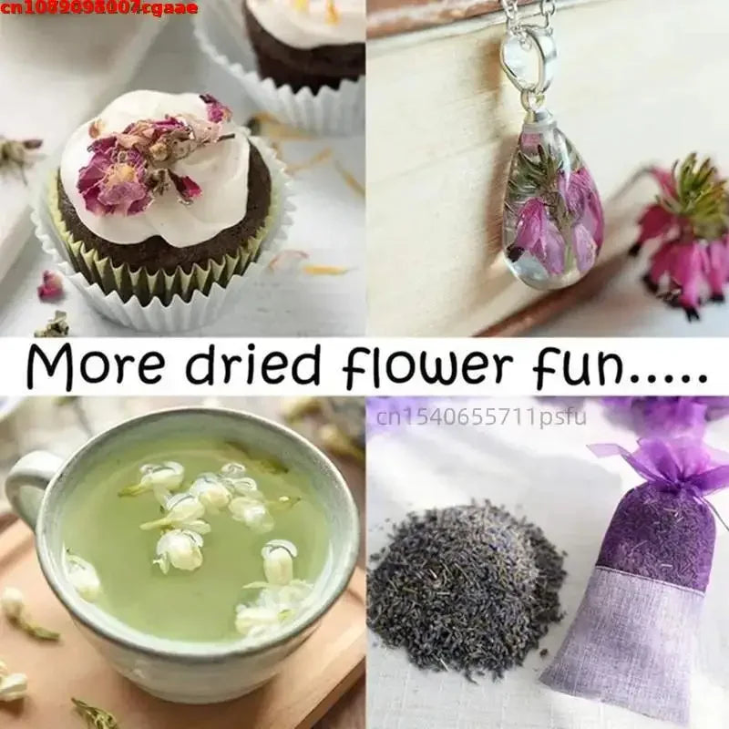 200g Natural Dried Flowers Chamomile/Rose/Butterfly Orchid/Jasmine/lavender Aromatherapy, Sachet, Soap Candle Making Home Decor