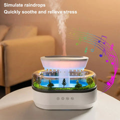 Rain Cloud Aroma Diffuser Small Air Humidifiers Water Drip Micro Landscape Essential Oils Ultrasonic Diffuser with 6 Night Light