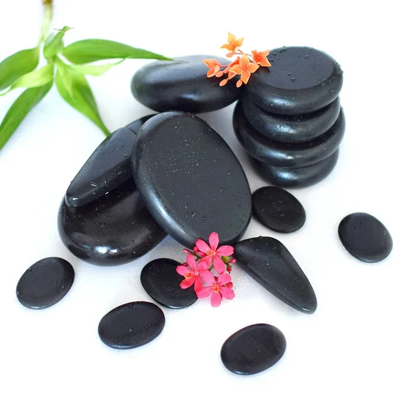 7x11cm 9x7cm 8x8cm Hot Stone Massage lava Stones Natural Energy Massage Spa Stones Set Rock Basalt Wholesale Body Health Care