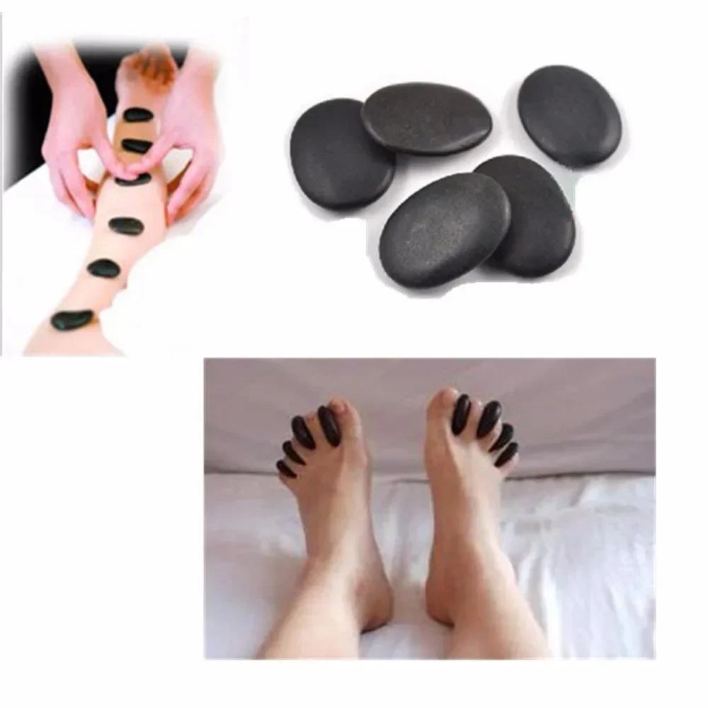 7x11cm 9x7cm 8x8cm Hot Stone Massage lava Stones Natural Energy Massage Spa Stones Set Rock Basalt Wholesale Body Health Care